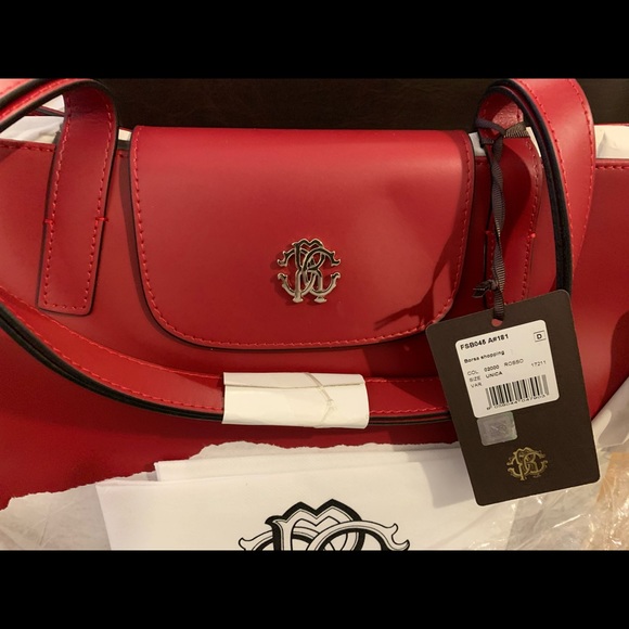 Roberto Cavalli Medium Roar Leather Tote Bag | Black | FARFETCH roberto cavalli shopper tote leather NEW